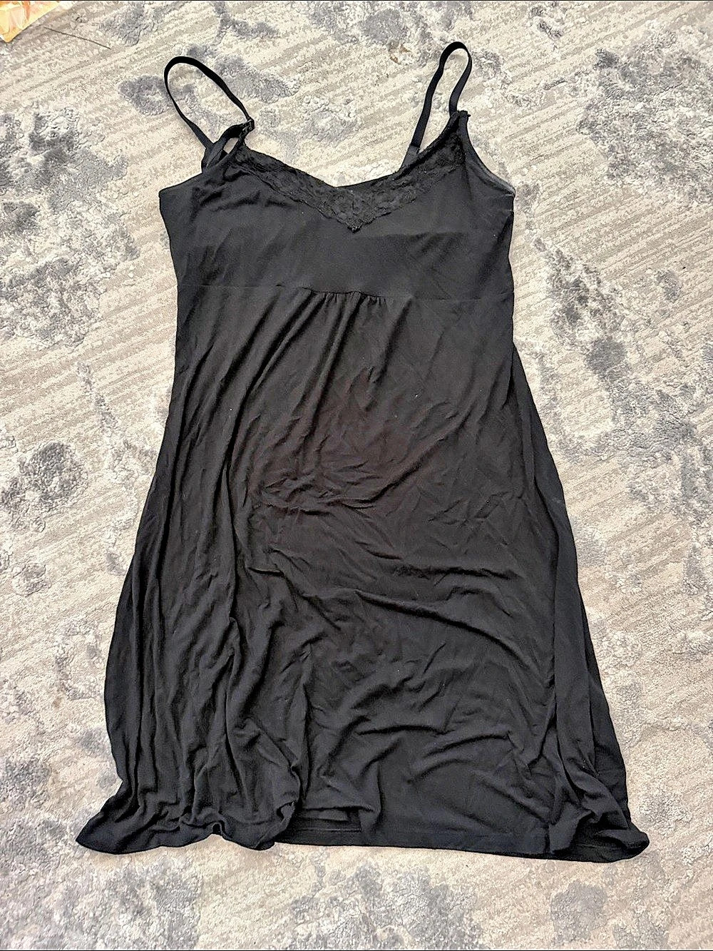 GAP Maternity Women's Maternity Nursing Sleep dress modal Black Mini